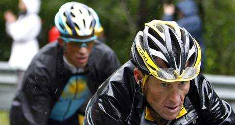 Lance Armstrong a Alberto Contador