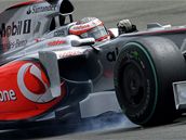 Heikki Kovalainen z McLarenu pi VC Nmecka