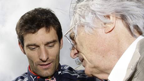 Mark Webber a Bernie Ecclestone