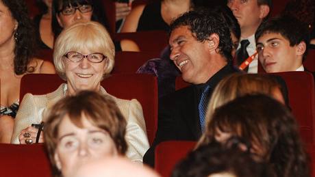 Eva Zaoralová a Antonio Banderas - MFFKV 2009 - finálový veer 