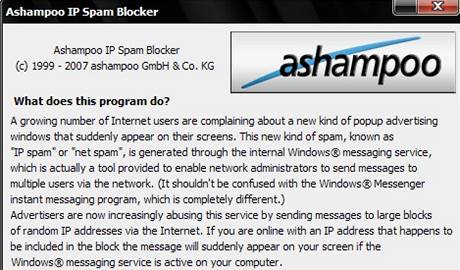 Ashampoo IP Spam Blocker