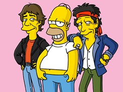 Homer s Mickem Jaggerem a Keithem Richardsem z Rolling Stones