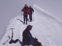 Vstup na Mont Blanc (4 810 m). Sestup po vrcholovm hebenu