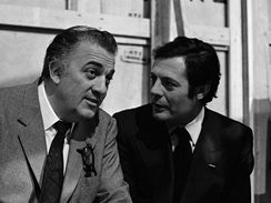Federico Fellini a Marcelo Mastroianni