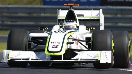 První trénink na Velkou cenu Maarska, Jenson Button. 