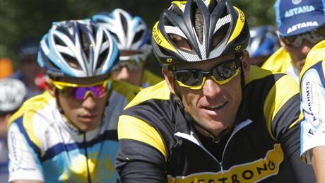 Lance Armstrong (vpravo), Alberto Contador