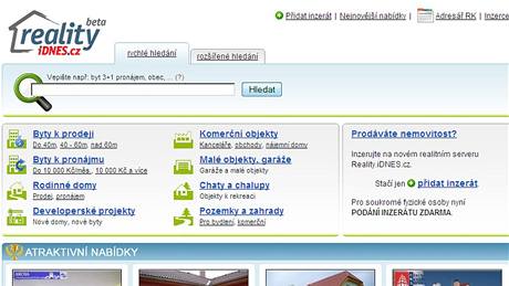Spolenost Mafra spustila v tchto dnech nový realitní portál Reality.idnes.cz