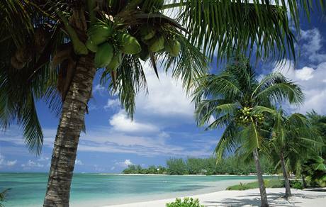 Kajmanské ostrovy, plá poblí Rum pointu na ostrov Grand Cayman