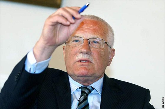 Prezident Václav Klaus. Ilustraní foto.