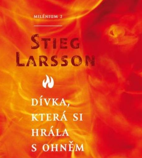 Obal knihy  Stiega Larssona Dívka, která si hrála s ohnm