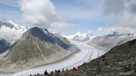 Aletsch - ledovec, výcarsko, nejvti a nejdelí ledovec v Evrop