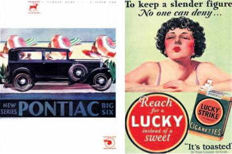 Reklama na Pontiac a Lucky Strike