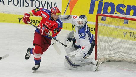 České Budějovice - Kometa Brno; Tomáš Rod před Jiřím Trvajem České Budějovice - Kometa Brno; Tomáš Rod před Jiřím Trvajem