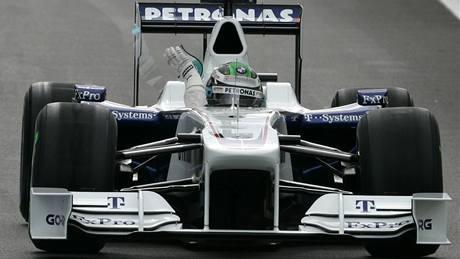 Nick Heidfeld s vozem BMW-Sauber při třetím tréninku Velké ceny Belgie. Nick Heidfeld s vozem BMW-Sauber při třetím tréninku Velké ceny Belgie.