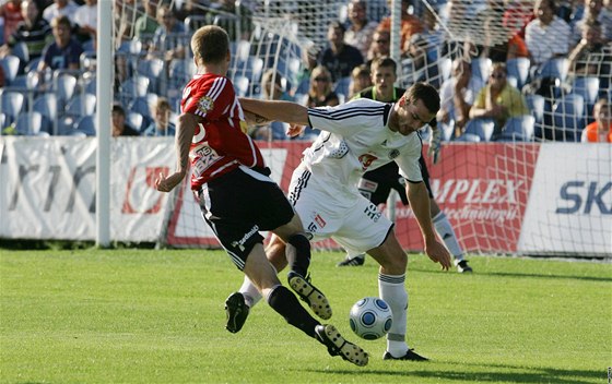 Hradec Králové - Viktoria ikov: Jakub Chleboun (vpravo) a Josef Hubauer