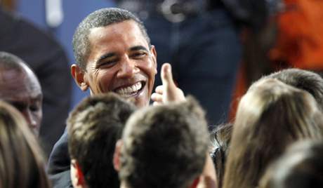 Americký prezident Barack Obama na stední kole v Arlingtonu ve Virginii (8. záí 2009)