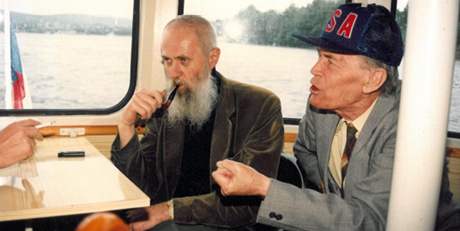 Zdenk Rotrekl (vpravo) a Zeno Kaprl na Lodi litert (90.lta)