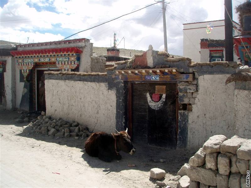 Typické stavení v Tibetu