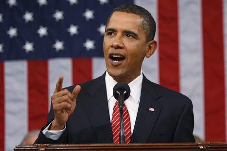 Barack Obama v Kongresu hovoí o reform zdravotnictví (10. 9. 2009)