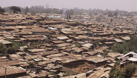 Slum Kibera u keského Nairobi (16. záí 2009)