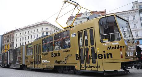 Tramvaj Filharmonie Brno.