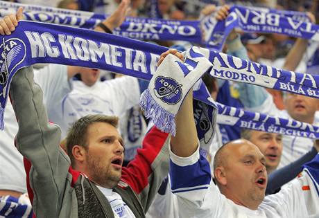 Kometa Brno - Sparta: fanouci Komety