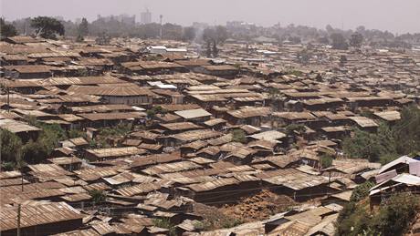 Slum Kibera u keského Nairobi (16. záí 2009)