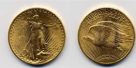 Takhle vypadá nejdraí mince svta. Jen místo roku 1924 má vyraený rok 1933