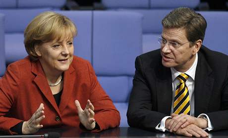 Angela Merkelová a Guido Westerwelle