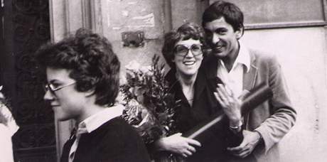Zuzana a Ale Richterovi, promoce ve Vdni v roce 1982