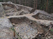 Zklady zceniny hradu Rumberk u stejnojmenn vesnice na Blanensku.