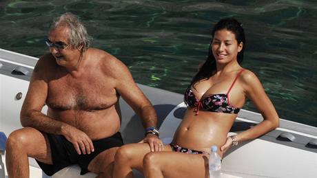 Flavio Briatore s thotnou manelkou Elisabettou Gregoraci 