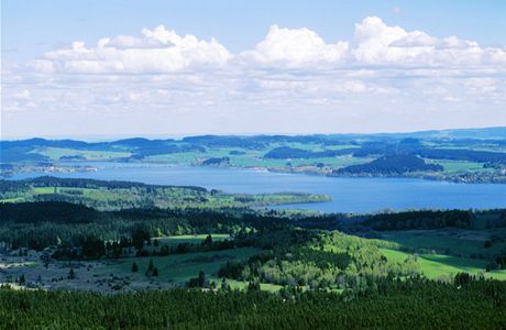 umava. Vhled ze Sulzbergu - vyhldka Moldaublick