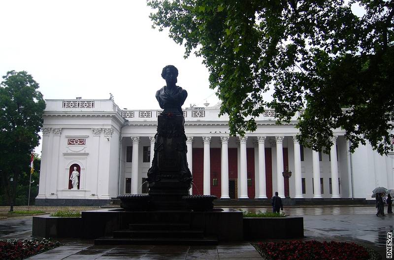 Ukrajina,Odsa, socha Pukina