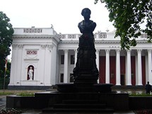 Ukrajina,Odsa, socha Pukina