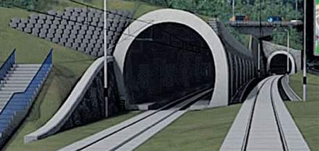Vlaky od Smíchova vjedou pod zem u Barrandovského mostu.