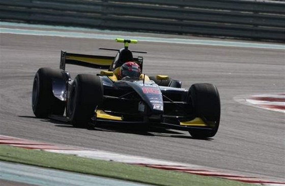 Josef Král pi pedchozím testu GP2 v Abú Zabí.
