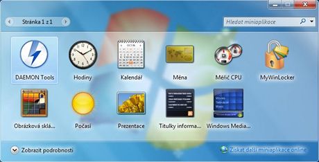 Miniaplikace Windows 7
