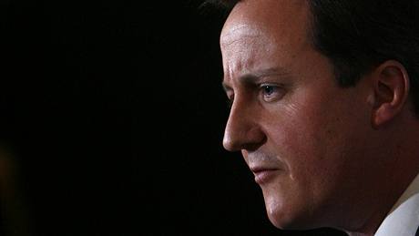 éf britských konzervativc David Cameron na tiskové konferenci k Lisabonské smlouv, Londýn (4.11. 2009)