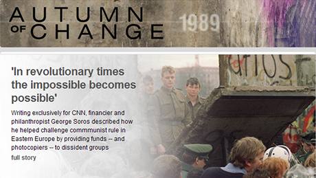 Internetová stránka CNN vnovaná poadm z cyklu Podzim zmny, v originále Autumn of Change.