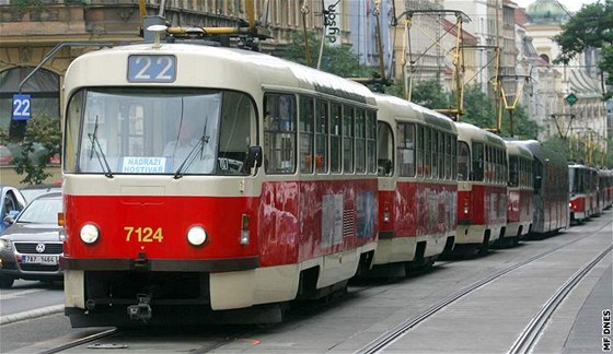 Moskevskou ulicí tramvaje neprojedou, výluka potrvá do stedy. (Ilustraní snímek)