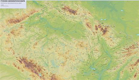 Atlas krajiny esk republiky - fyzicko-geografick mapa R.
