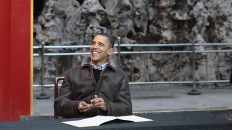 Barack Obama v Zakázaném mst v Pekingu (17.11.2009)