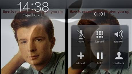 Vzhled telefonu Apple iPhone po napadení virem ikee