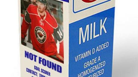 Kolá: Martin Havlát na krabici mléka jako "ztracené dít"