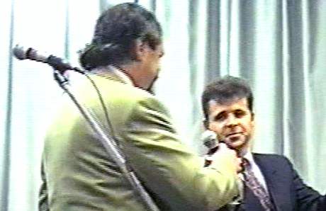 Petr Novotn a Frantiek Mrzek na zbavn akci v eskm Brod (21. ledna 1995)