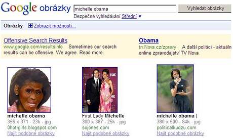 Vsledek dotazu Michelle Obamov ve vyhledva Google