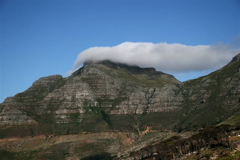 Jihoafrická republika. Mraky nad áblovou horou. Dalí pírodní pozoruhodnost v bezprostedním okolí Kapského Msta