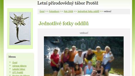 Internetové stránky letního pírodovdného tábora Prot.