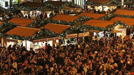 Vánoní trhy v Brn na námstí Svobody